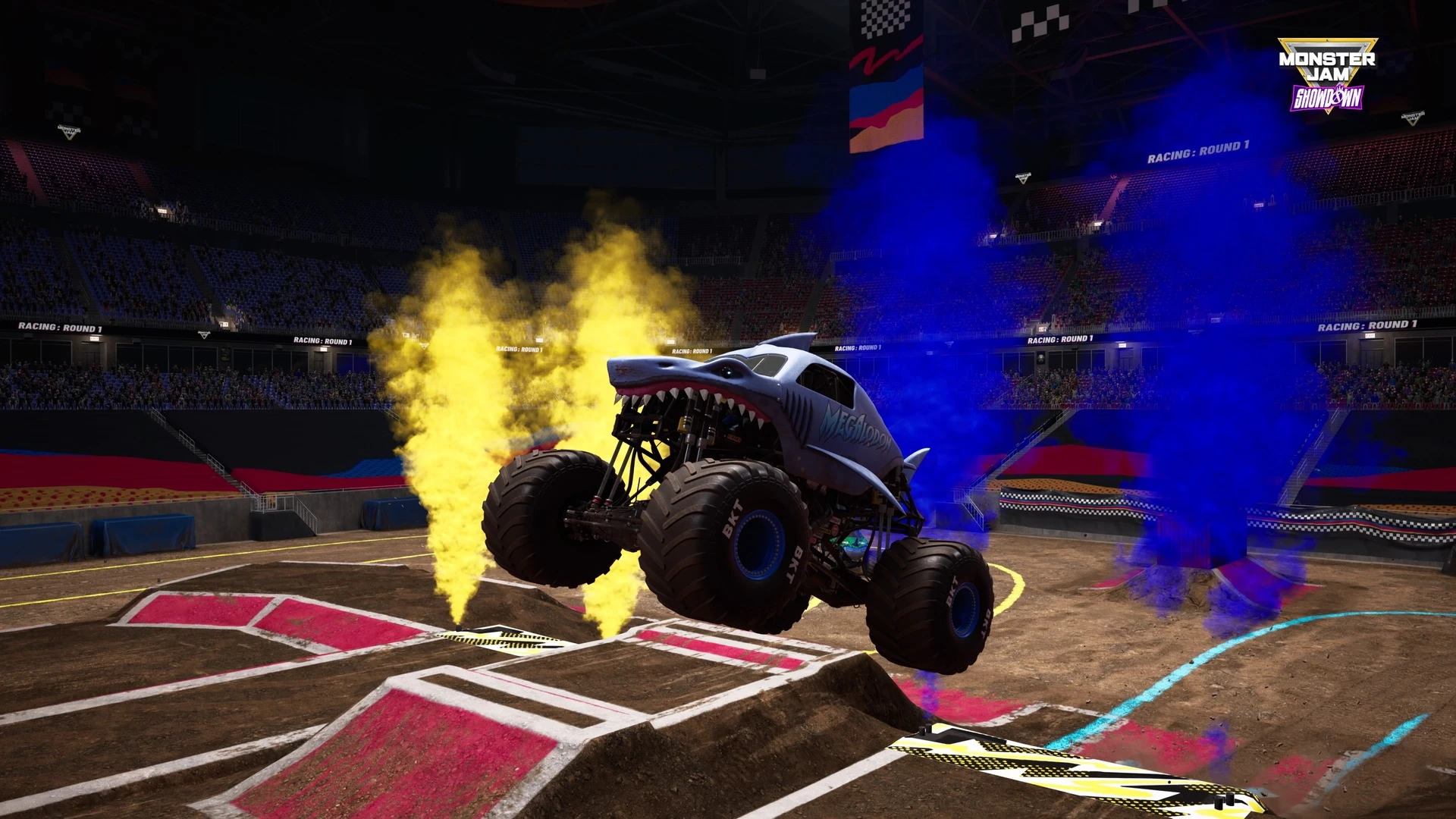 Monster truck mid-air trick